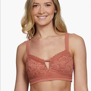 Free People Lace Bralette in Rust